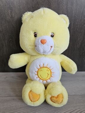 Vintage 2000s Care Bear Funshine Plush 10" Bear